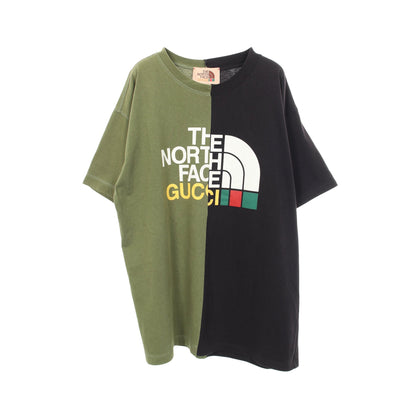 GUCCI × THE NORTH FACE 再構築 半袖Tシャツ コットン カーキグリーン ブラック グッチ トップス GUCCI