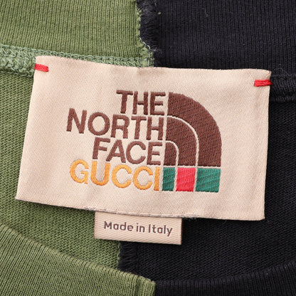 GUCCI × THE NORTH FACE 再構築 半袖Tシャツ コットン カーキグリーン ブラック グッチ トップス GUCCI