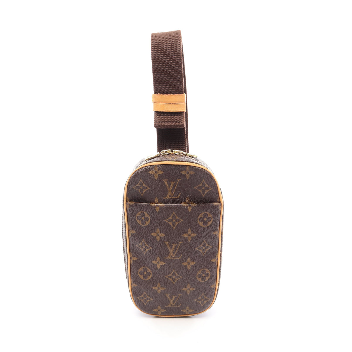 ポシェットガンジュ モノグラム ボディバッグ PVC レザー ブラウン ルイヴィトン バッグ LOUIS VUITTON