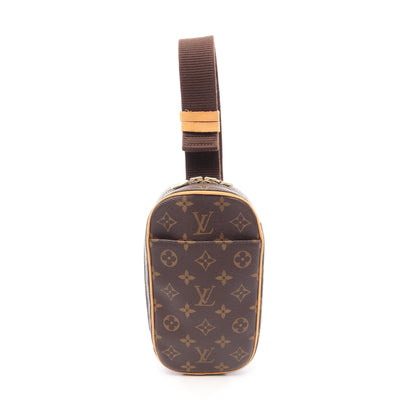 ポシェットガンジュ モノグラム ボディバッグ PVC レザー ブラウン ルイヴィトン バッグ LOUIS VUITTON