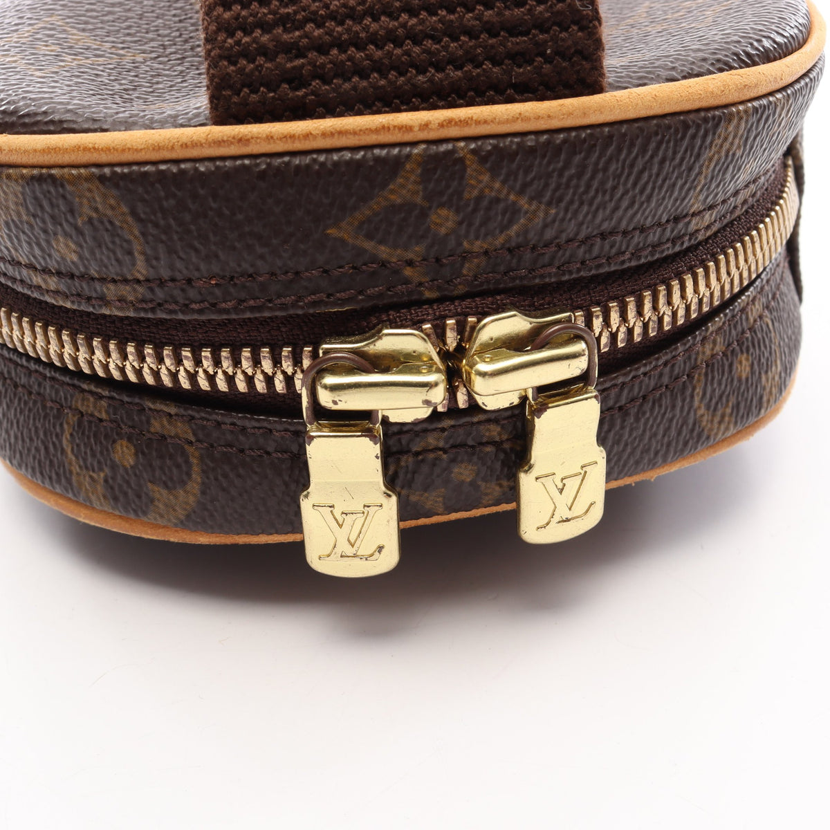 ポシェットガンジュ モノグラム ボディバッグ PVC レザー ブラウン ルイヴィトン バッグ LOUIS VUITTON