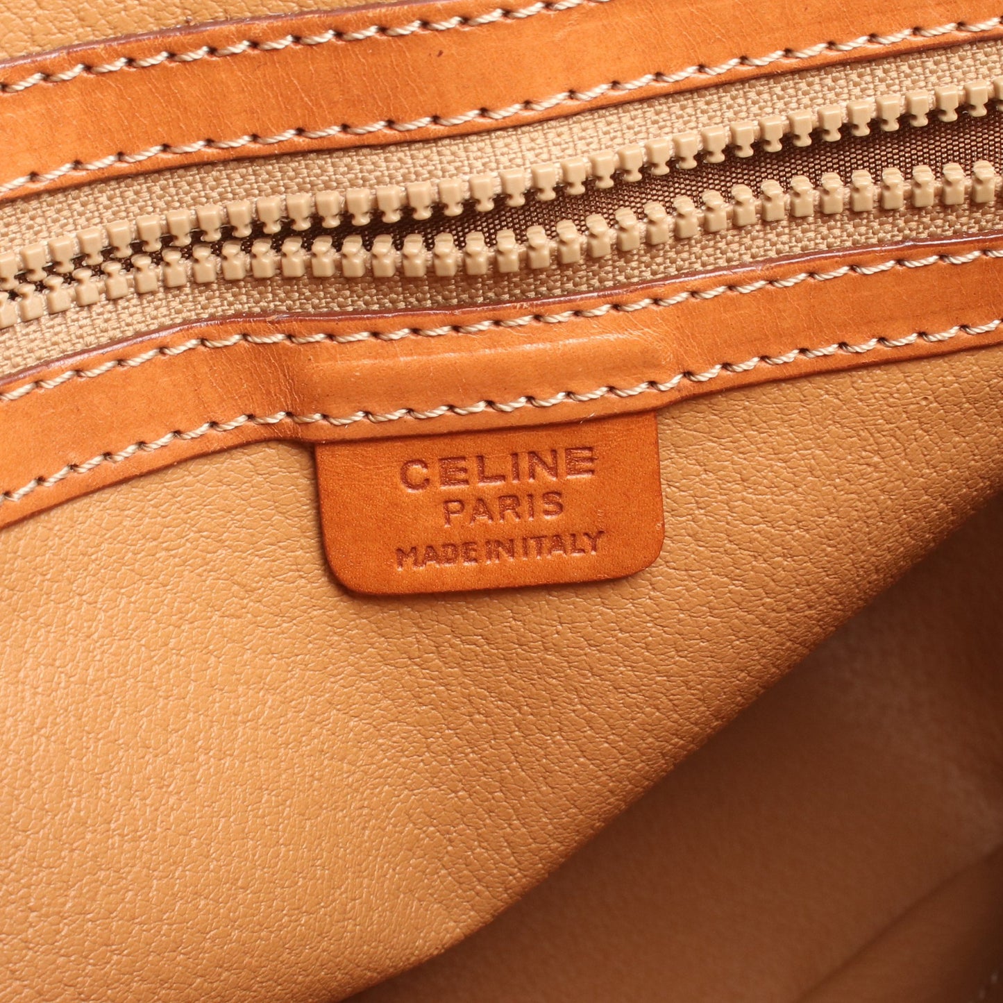 マカダム ハンドバッグ PVC レザー ダークブラウン ブラウン セリーヌ バッグ CELINE