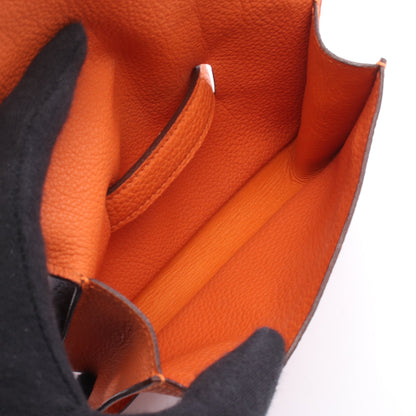 ポシェットグリーン ボディバッグ トゴ オレンジ シルバー金具 □G刻印 エルメス