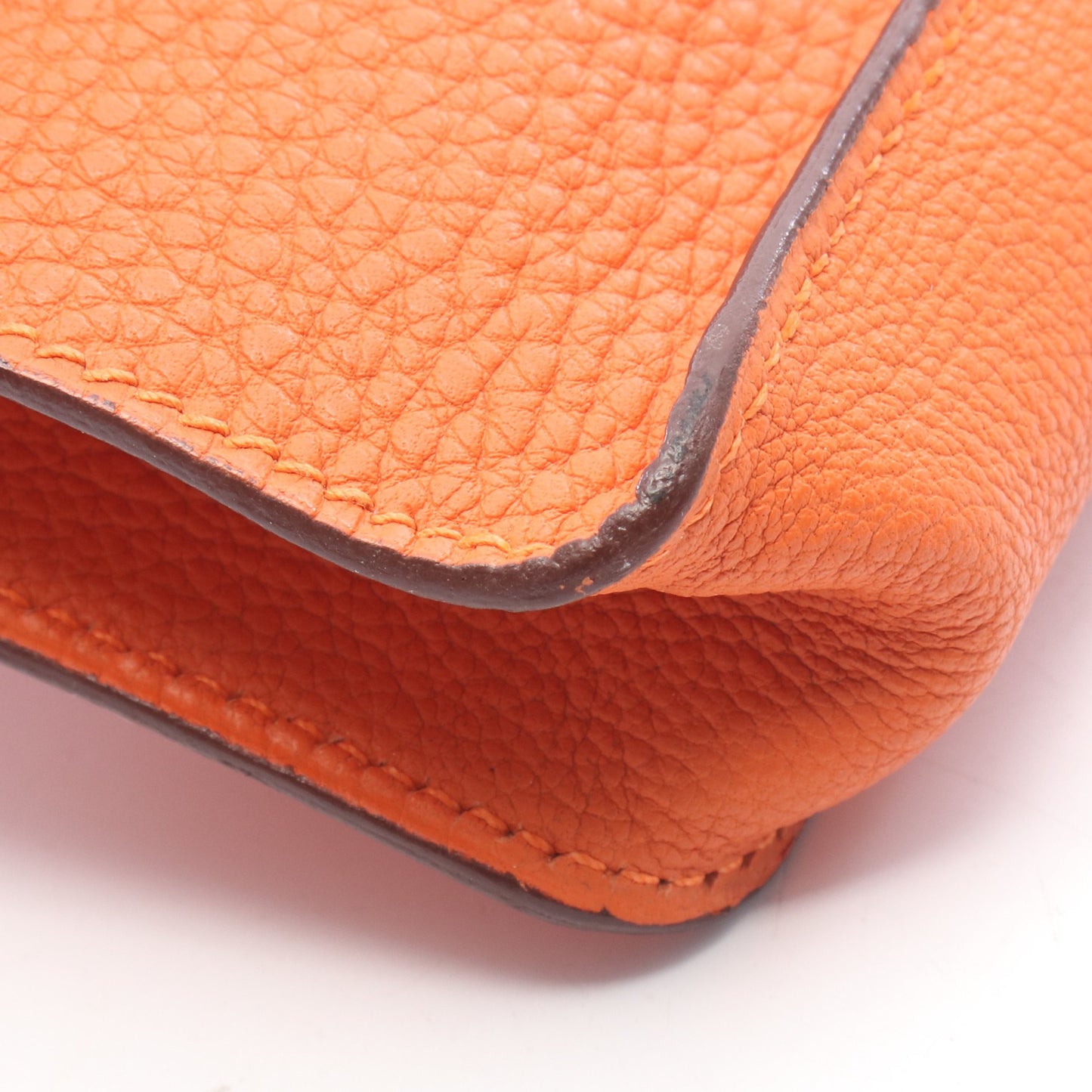 ポシェットグリーン ボディバッグ トゴ オレンジ シルバー金具 □G刻印 エルメス