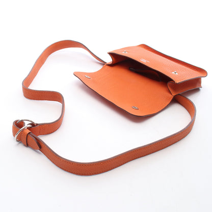 ポシェットグリーン ボディバッグ トゴ オレンジ シルバー金具 □G刻印 エルメス