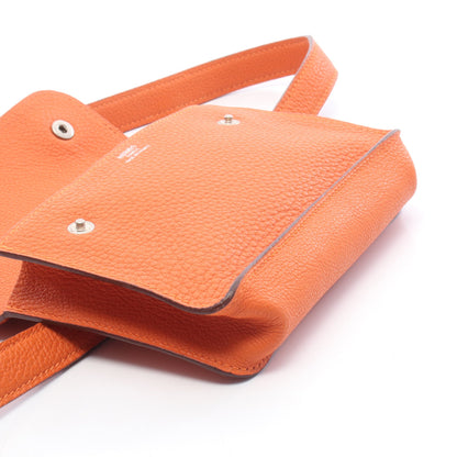 ポシェットグリーン ボディバッグ トゴ オレンジ シルバー金具 □G刻印 エルメス