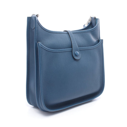 エヴリン 3 トロワ PM ディープブルー ショルダーバッグ トリヨンクレマンス ブルー シルバー金具 Y刻印 エルメス バッグ HERMES