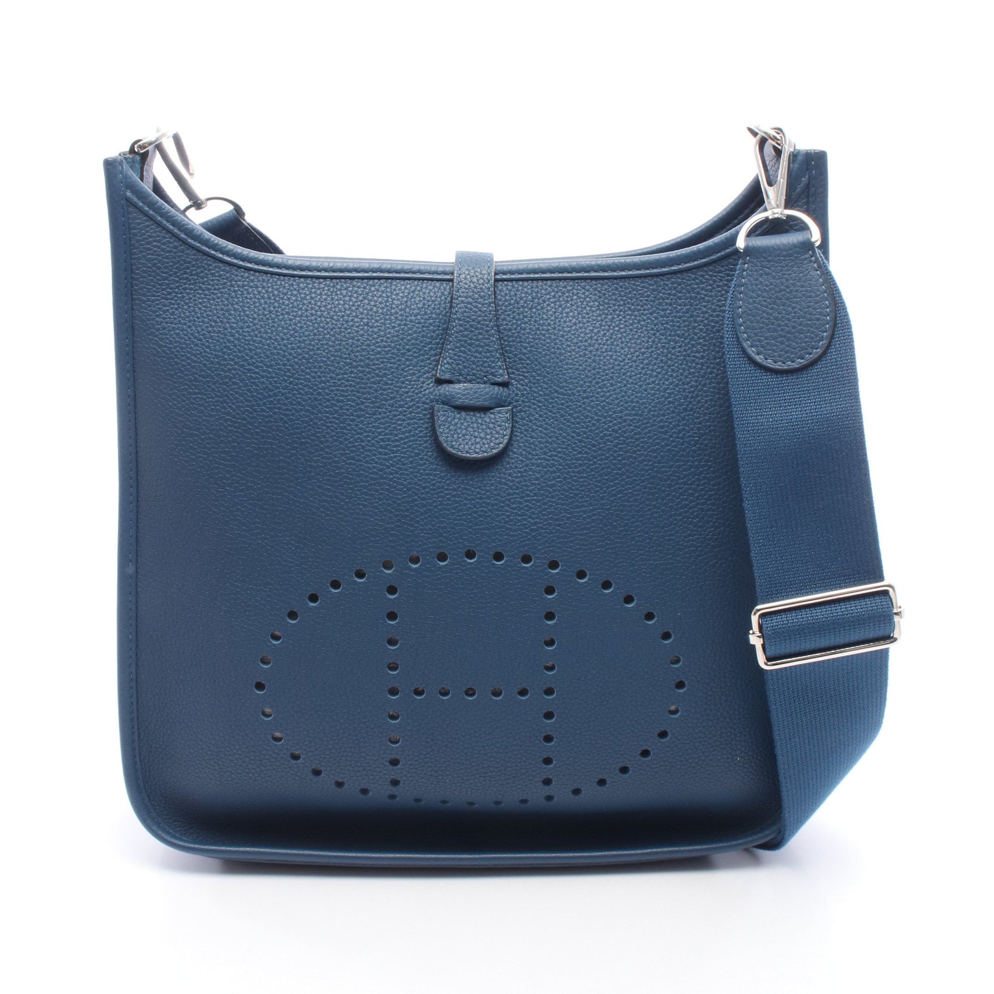 エヴリン 3 トロワ PM ディープブルー ショルダーバッグ トリヨンクレマンス ブルー シルバー金具 Y刻印 エルメス バッグ HERMES