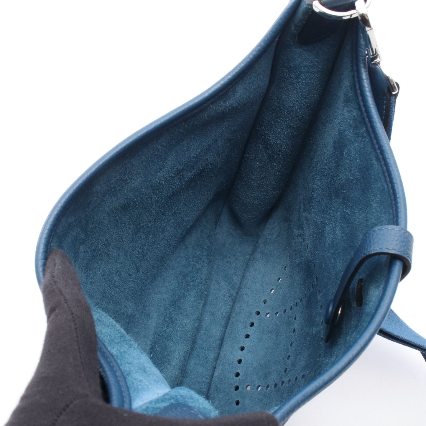 エヴリン 3 トロワ PM ディープブルー ショルダーバッグ トリヨンクレマンス ブルー シルバー金具 Y刻印 エルメス バッグ HERMES