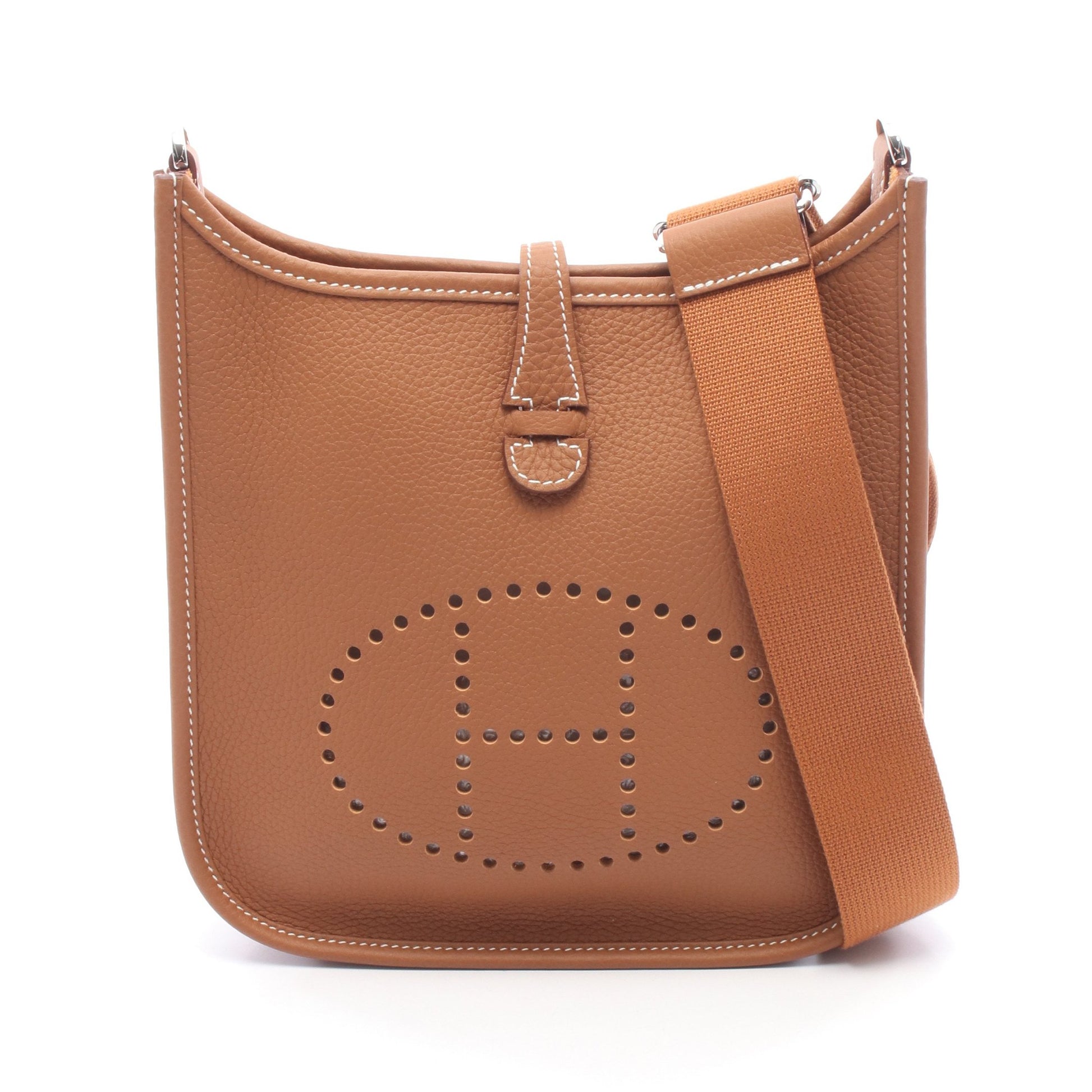 エヴリン23 ゴールド ショルダーバッグ トリヨンクレマンス ブラウン シルバー金具 G刻印 エルメス バッグ HERMES