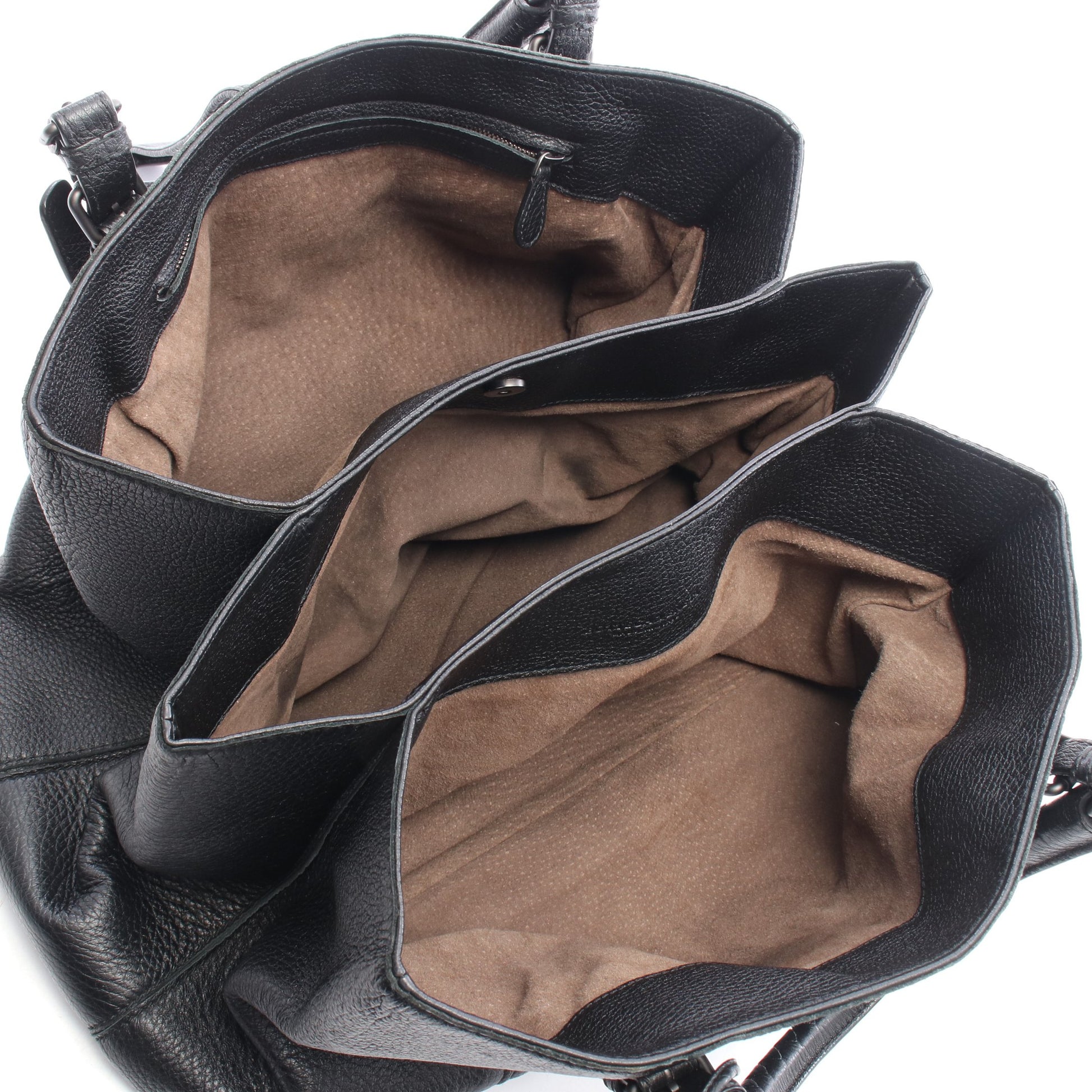 イントレチャート ローマバッグ ミディアム ハンドバッグ レザー ブラック ボッテガヴェネタ バッグ BOTTEGA VENETA