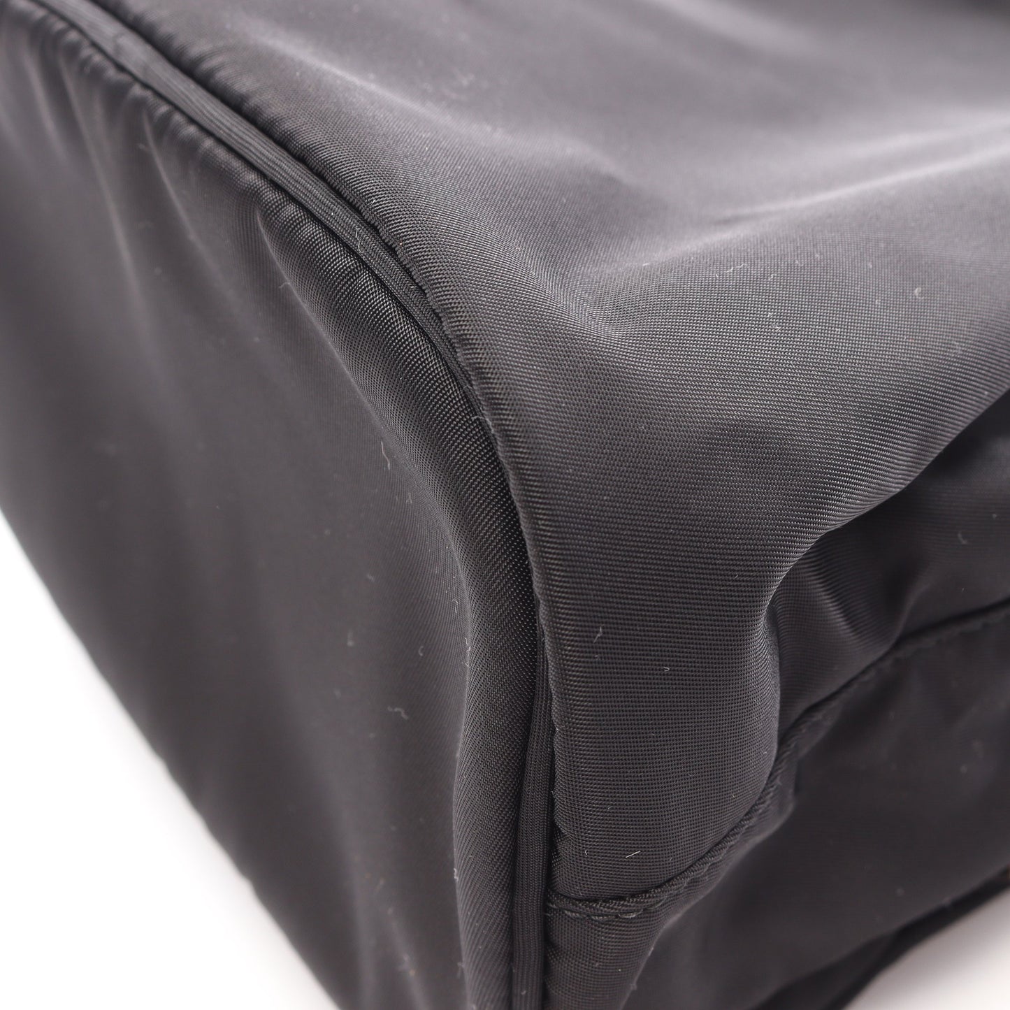 デュエット Re-Nylon バケットバッグ 2WAY ハンドバッグ ナイロン サフィアーノレザー ブラック プラダ