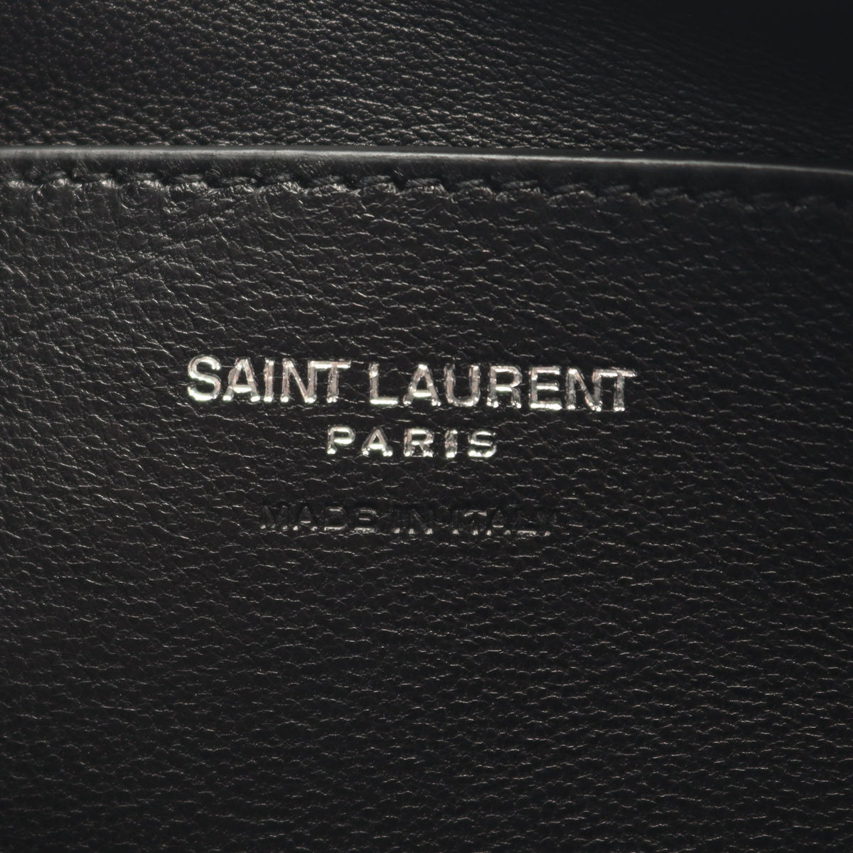 パフィー ポーチ クラッチバッグ レザー ブラック サンローランパリ バッグ SAINT LAURENT PARIS