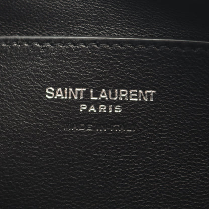 パフィー ポーチ クラッチバッグ レザー ブラック サンローランパリ バッグ SAINT LAURENT PARIS