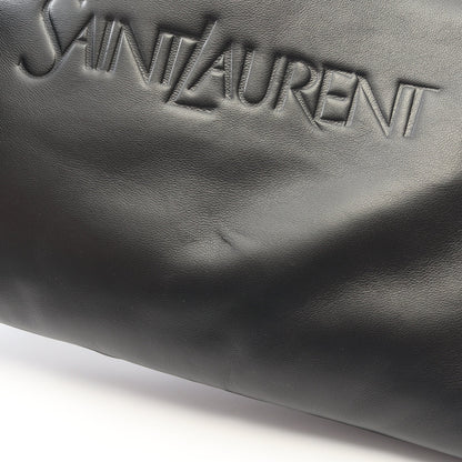 パフィー ポーチ クラッチバッグ レザー ブラック サンローランパリ バッグ SAINT LAURENT PARIS