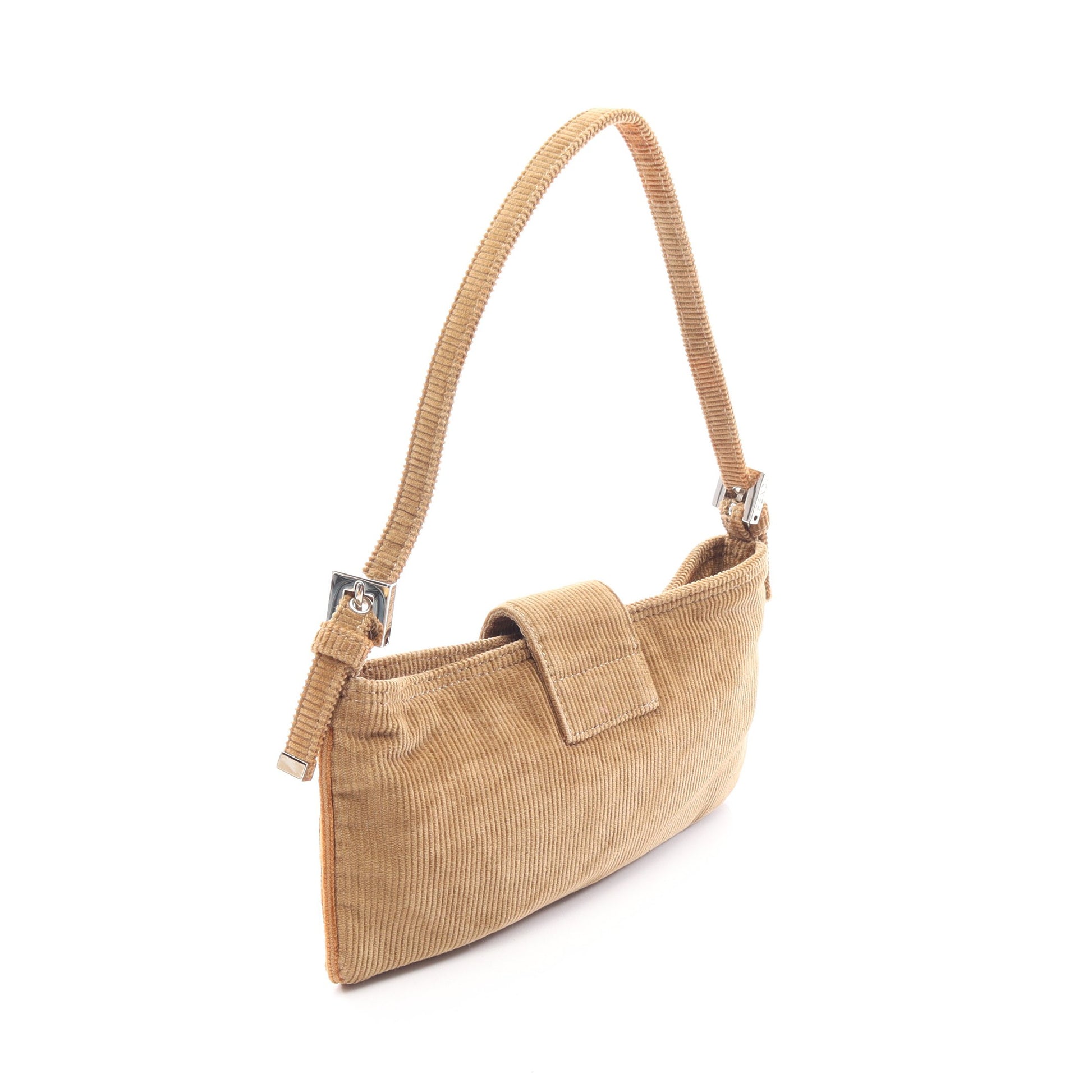 マンマバケット ショルダーバッグ コーデュロイ カーキブラウン フェンディ バッグ FENDI