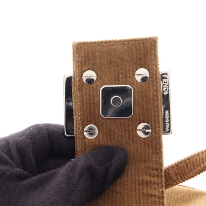 マンマバケット ショルダーバッグ コーデュロイ カーキブラウン フェンディ バッグ FENDI