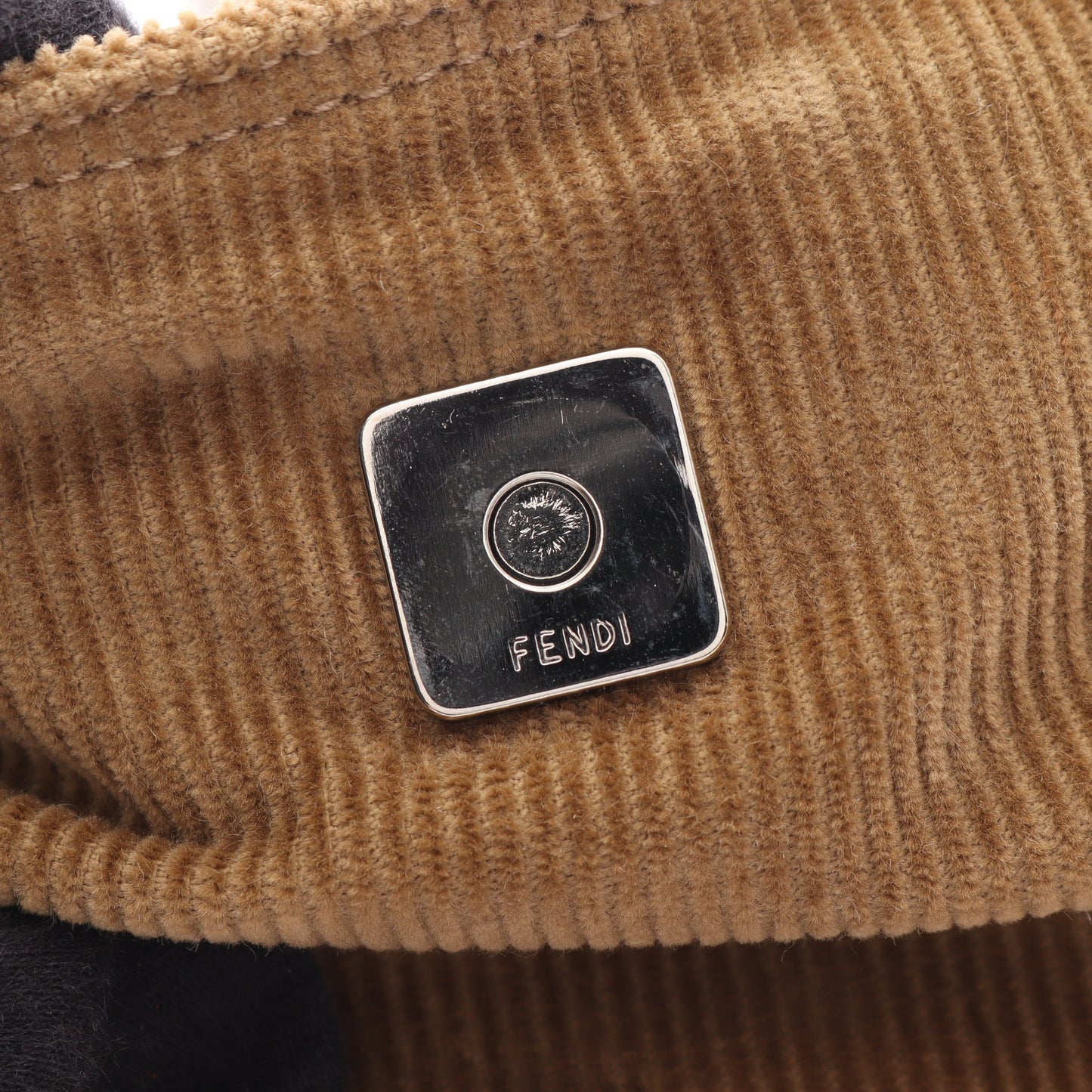 マンマバケット ショルダーバッグ コーデュロイ カーキブラウン フェンディ バッグ FENDI