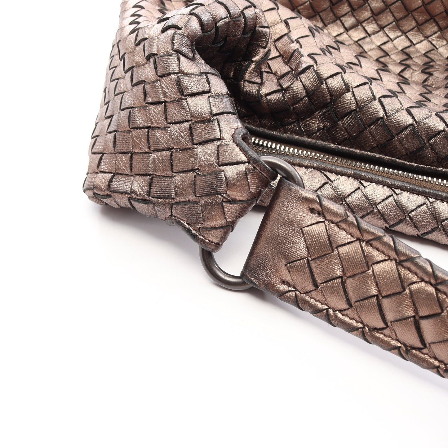 イントレチャート ワンショルダーバッグ レザー シャンパンゴールド ボッテガヴェネタ バッグ BOTTEGA VENETA