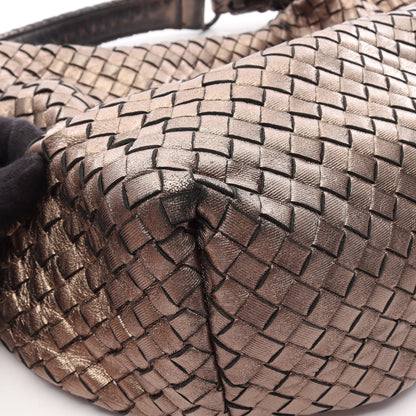 イントレチャート ワンショルダーバッグ レザー シャンパンゴールド ボッテガヴェネタ バッグ BOTTEGA VENETA