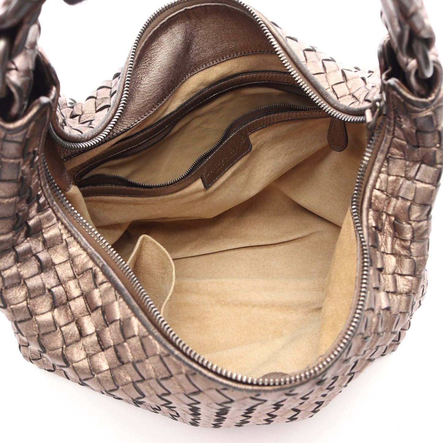 イントレチャート ワンショルダーバッグ レザー シャンパンゴールド ボッテガヴェネタ バッグ BOTTEGA VENETA