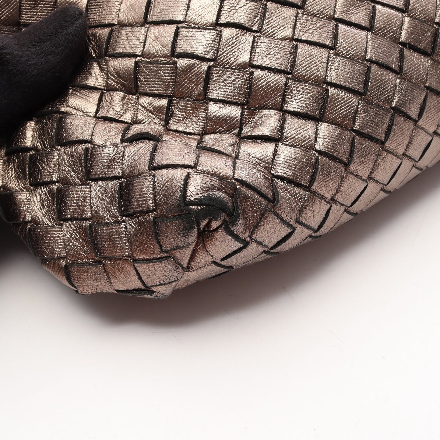 イントレチャート ワンショルダーバッグ レザー シャンパンゴールド ボッテガヴェネタ バッグ BOTTEGA VENETA