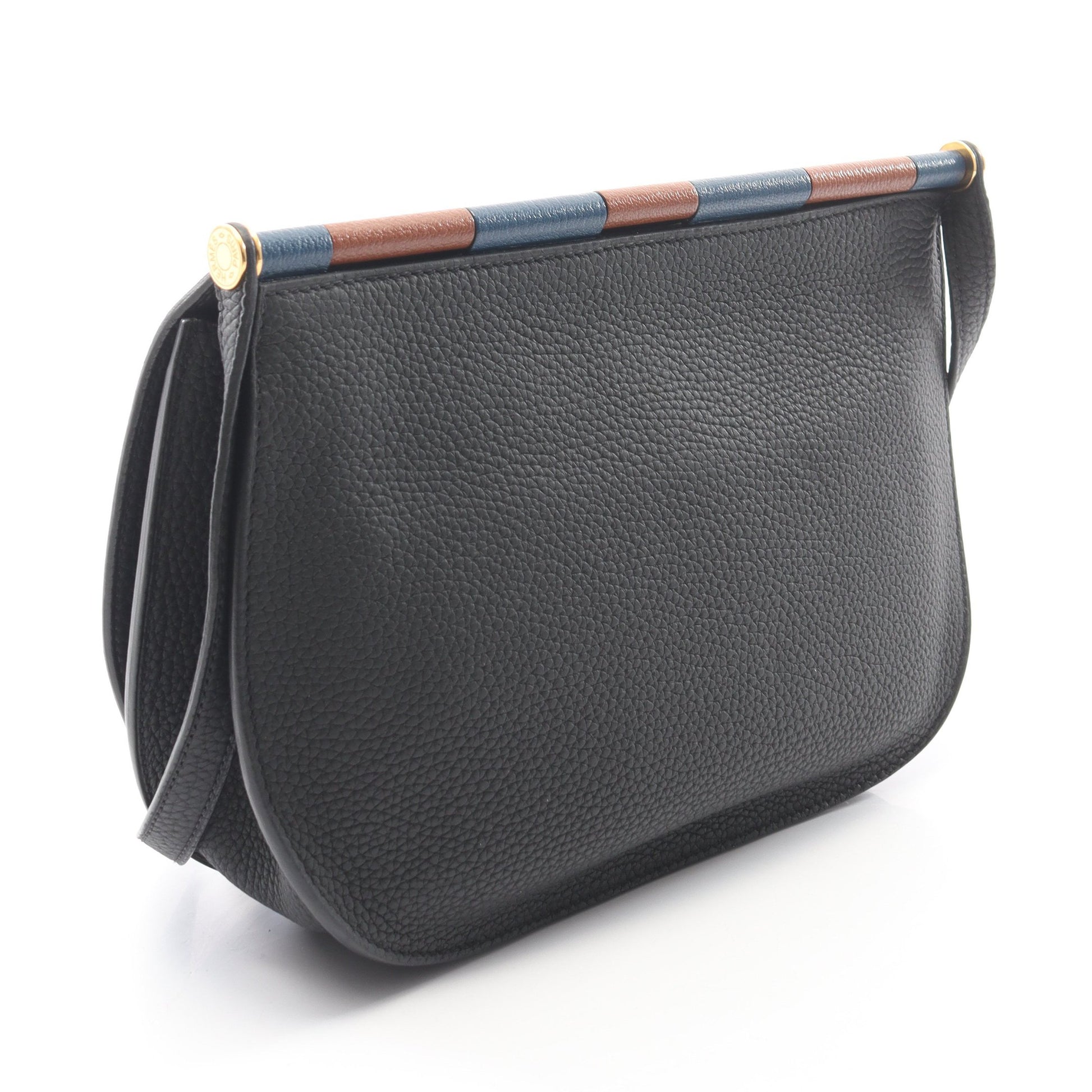 ソー エルメス25 ショルダーバッグ トゴ シェーブル ブラック ゴールド金具 D刻印 エルメス バッグ HERMES