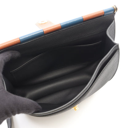 ソー エルメス25 ショルダーバッグ トゴ シェーブル ブラック ゴールド金具 D刻印 エルメス バッグ HERMES