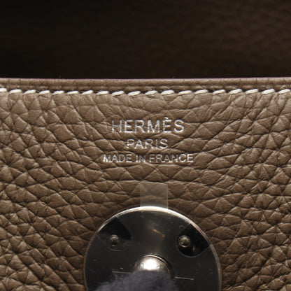リンディ26 エトゥープ ショルダーバッグ トリヨンクレマンス グレーブラウン シルバー金具 B刻印 エルメス バッグ HERMES