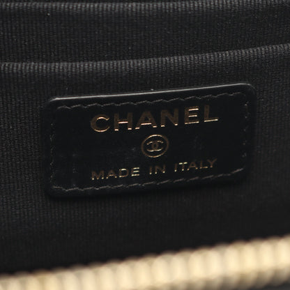 マトラッセ バニティバッグ チェーンショルダーバッグ キャビアスキン ブラック ゴールド金具 シャネル バッグ CHANEL