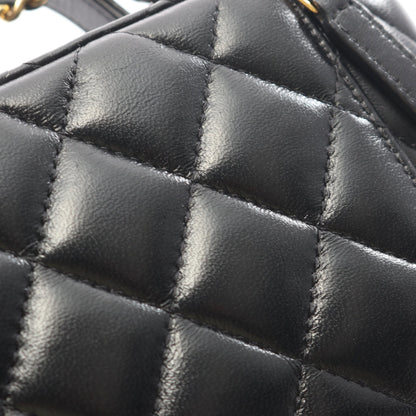 マトラッセ バニティバッグ チェーンショルダーバッグ キャビアスキン ブラック ゴールド金具 シャネル バッグ CHANEL