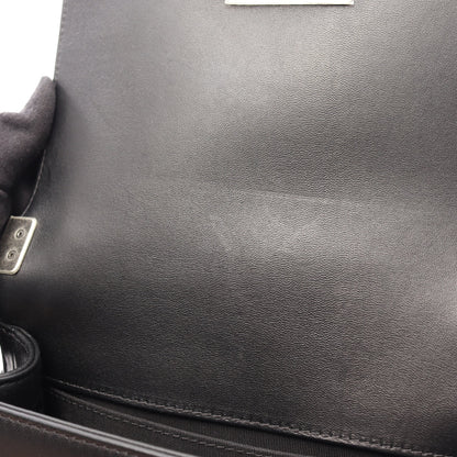 ボーイシャネル スモール チェーンショルダーバッグ ラムスキン ブラック シルバー金具 シャネル バッグ CHANEL