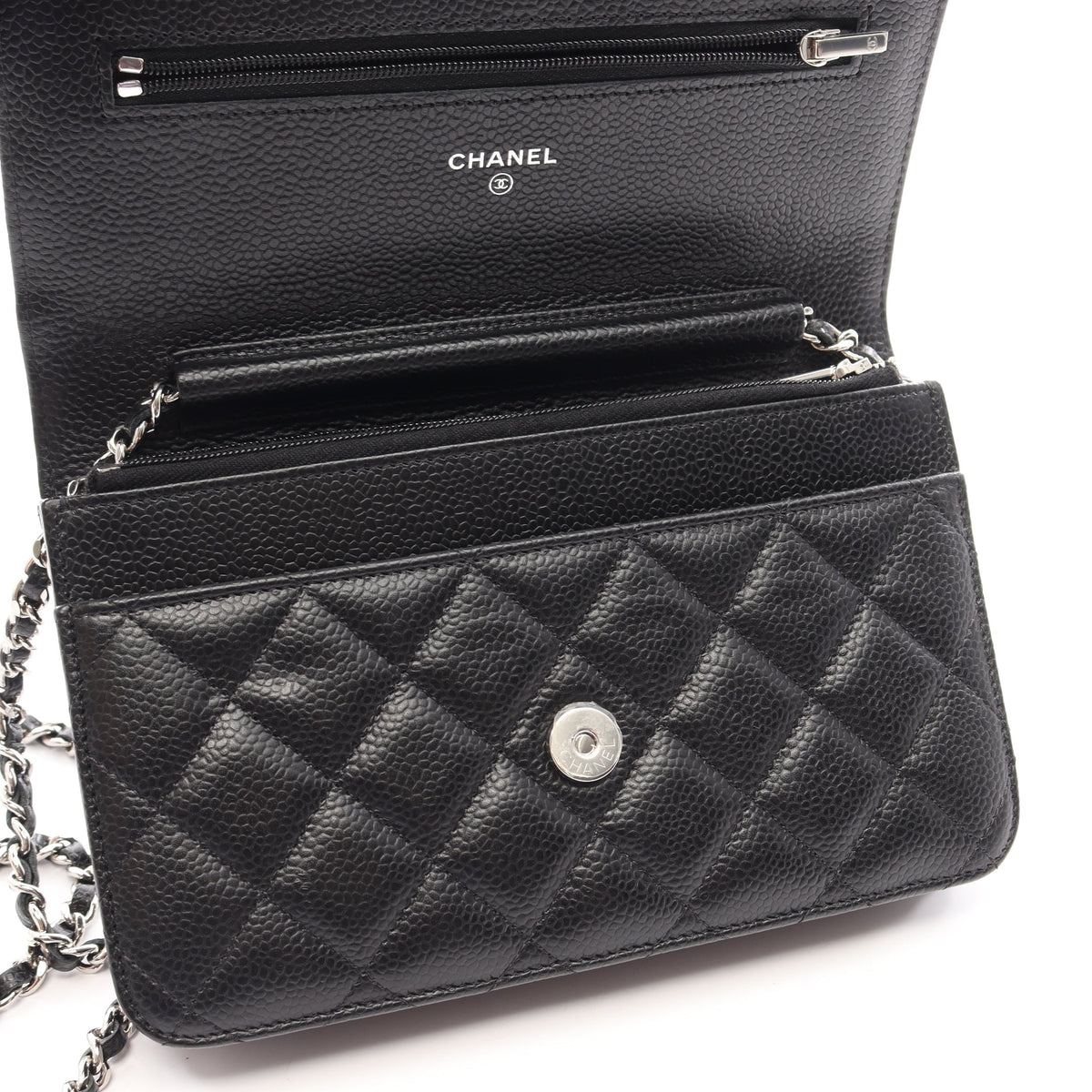 マトラッセ チェーンウォレット キャビアスキン ブラック シルバー金具 シャネル バッグ CHANEL
