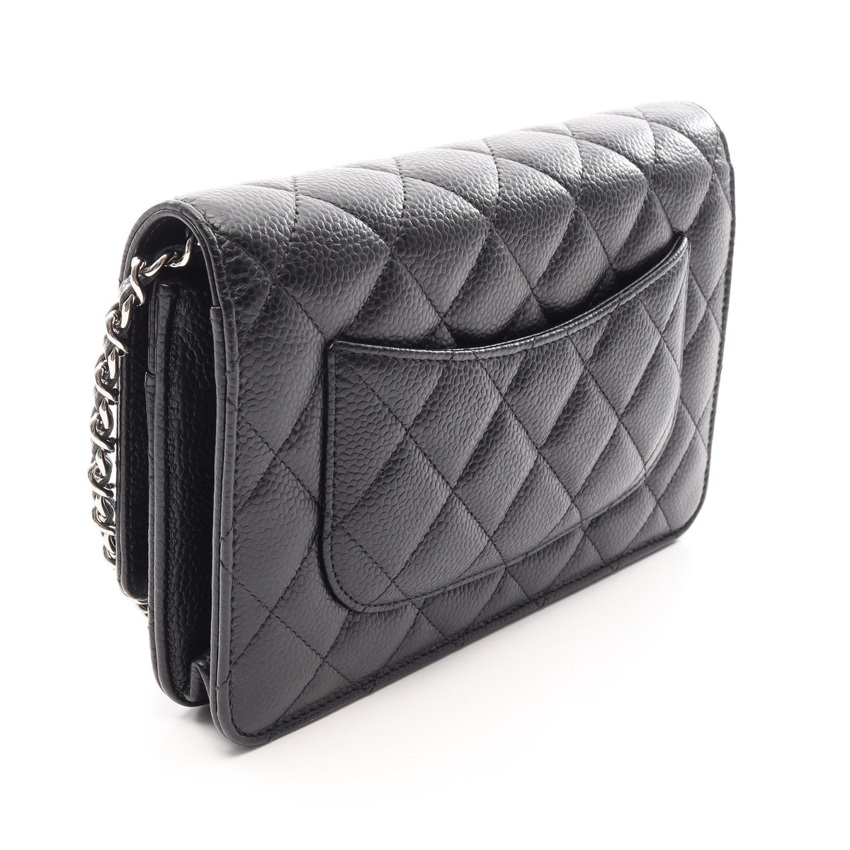 マトラッセ チェーンウォレット キャビアスキン ブラック シルバー金具 シャネル バッグ CHANEL