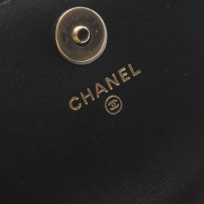 マトラッセ パールチェーン ショルダーウォレット ラムスキン ブラック ゴールド金具 シャネル バッグ CHANEL