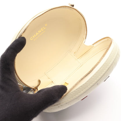 LA PAUSA シェブロン Vステッチ チェーンショルダーバッグ レザー ベージュ マルチカラー ゴールド金具 シャネル バッグ CHANEL