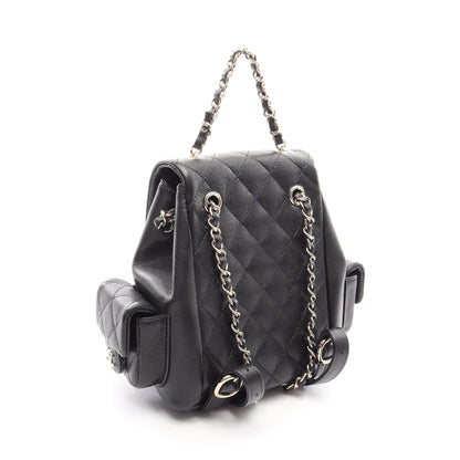 マトラッセ バックパック リュックサック キャビアスキン ブラック ゴールド金具 シャネル バッグ CHANEL