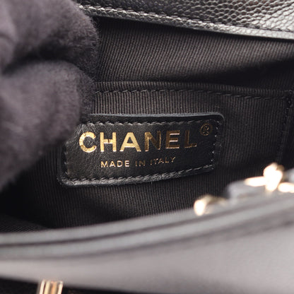マトラッセ バックパック リュックサック キャビアスキン ブラック ゴールド金具 シャネル バッグ CHANEL