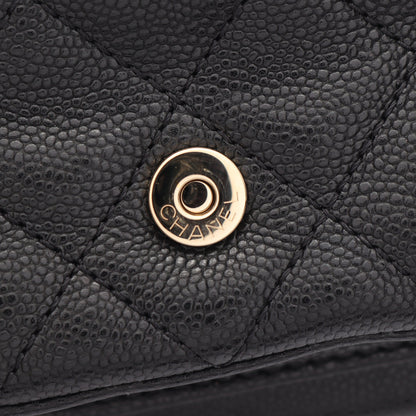 マトラッセ バックパック リュックサック キャビアスキン ブラック ゴールド金具 シャネル バッグ CHANEL