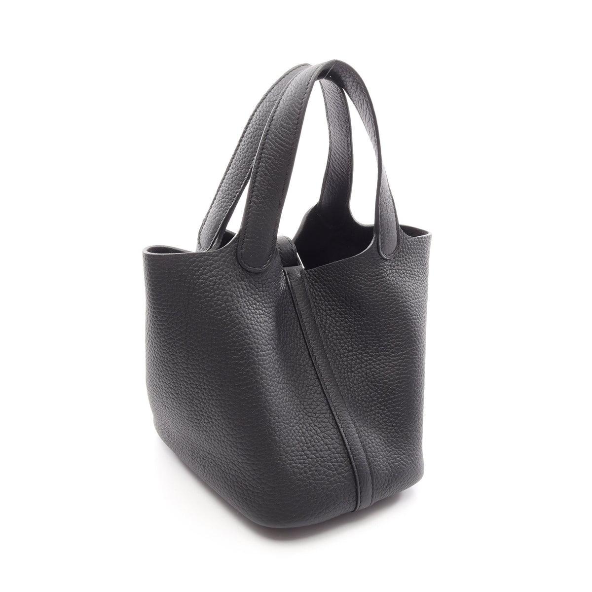 ピコタンロックPM ハンドバッグ トリヨンクレマンス ブラック シルバー金具 G刻印 エルメス バッグ HERMES
