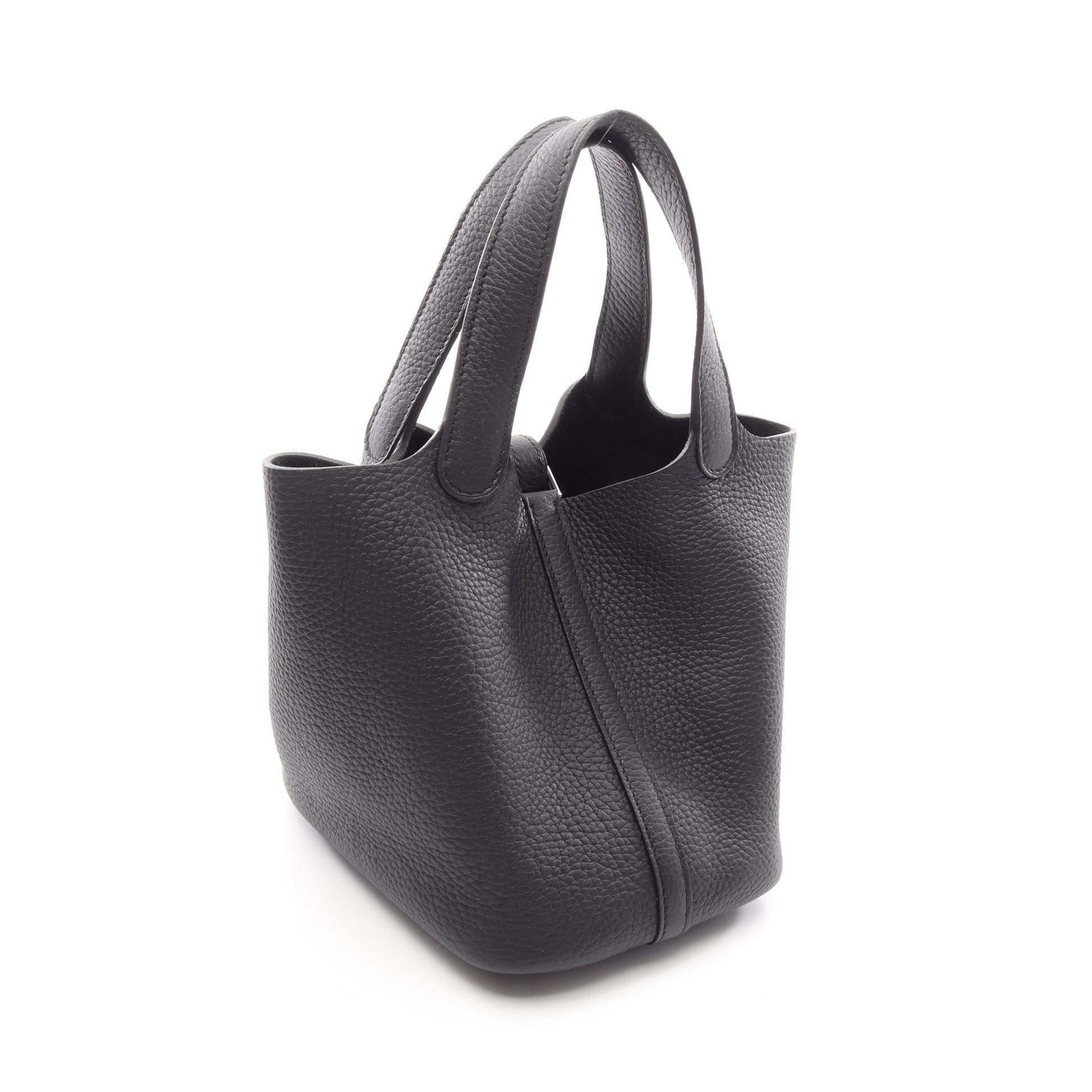 ピコタンロックPM ハンドバッグ トリヨンクレマンス ブラック シルバー金具 G刻印 エルメス バッグ HERMES