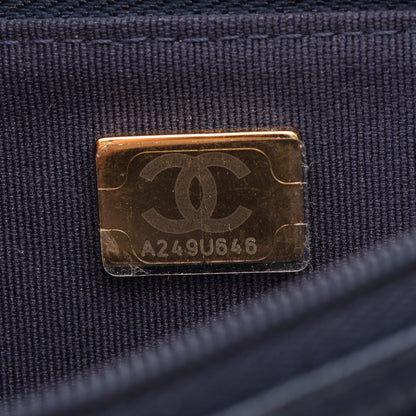 マトラッセ チェーンウォレット キャビアスキン ネイビー ゴールド金具 シャネル バッグ CHANEL