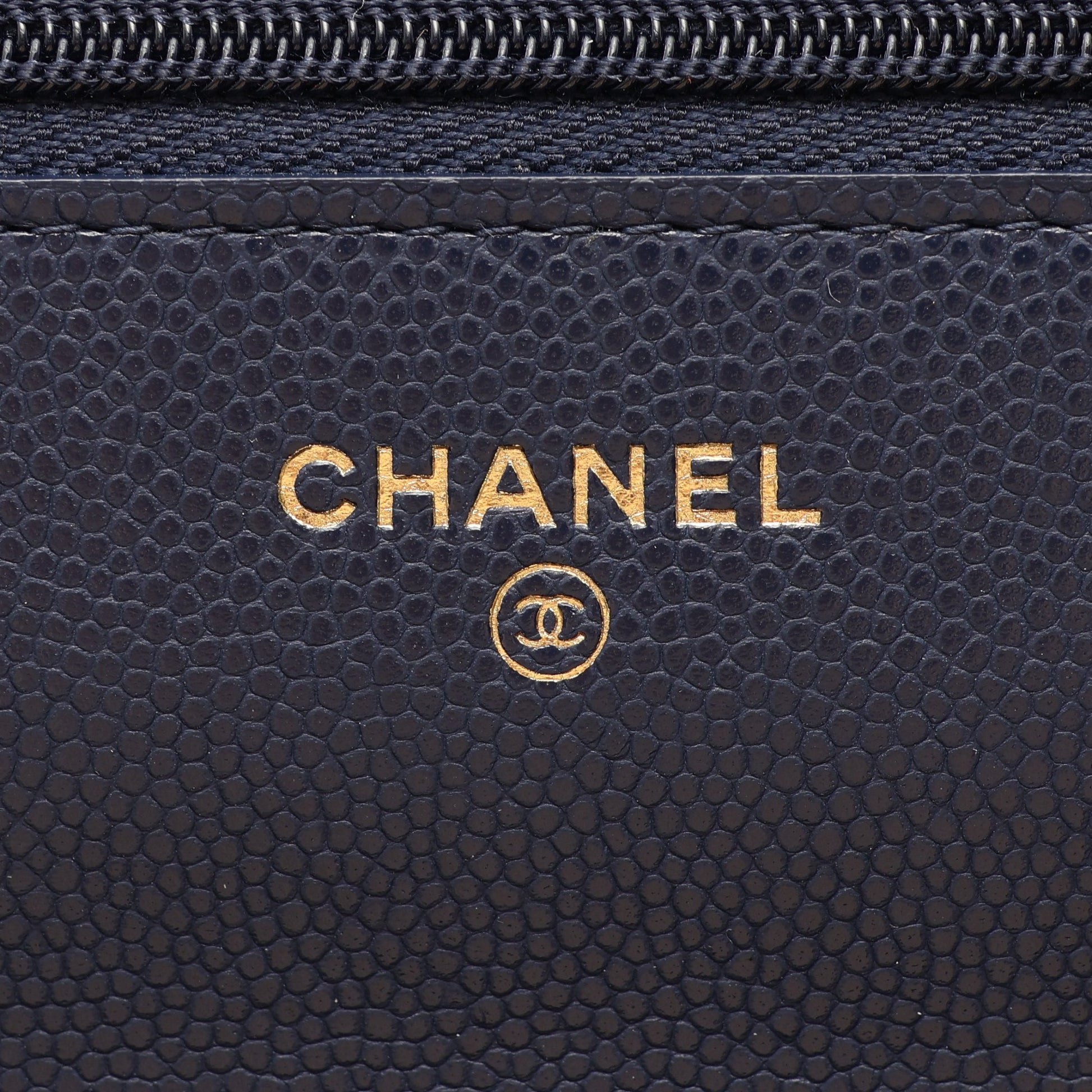 マトラッセ チェーンウォレット キャビアスキン ネイビー ゴールド金具 シャネル バッグ CHANEL