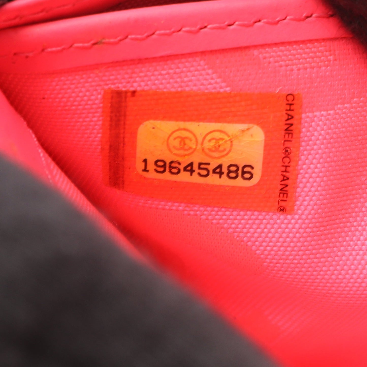 カンボンライン ラウンドファスナー長財布 レザー エナメルレザー ブラック シルバー金具 シャネル