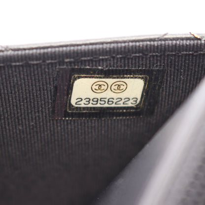 マトラッセ チェーンウォレット ラムスキン ブラック ゴールド金具 シャネル