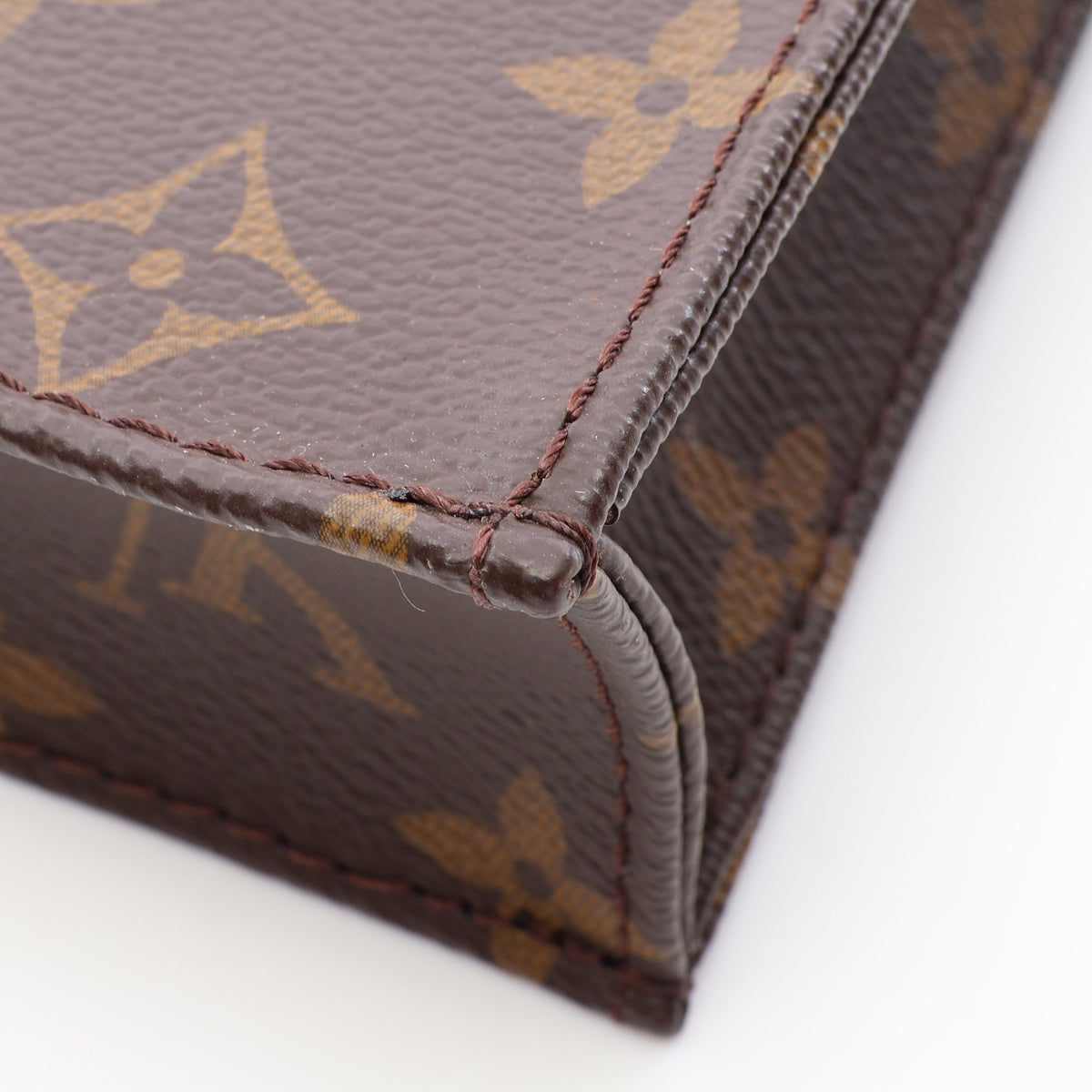 プティット サックプラ モノグラム 2WAY ハンドバッグ PVC レザー ブラウン ルイヴィトン バッグ LOUIS VUITTON