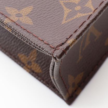 プティット サックプラ モノグラム 2WAY ハンドバッグ PVC レザー ブラウン ルイヴィトン バッグ LOUIS VUITTON