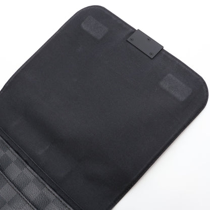 ディストリクトPM ダミエグラフィット ショルダーバッグ PVC レザー ブラック ルイヴィトン