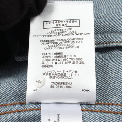 デニムジャケット コットン インディゴブルー バーバリー