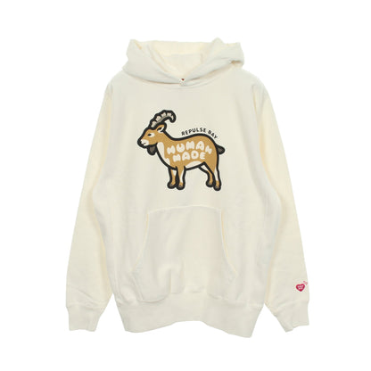 ANIMAL HOODIE WHITE Repulse Bay限定 25AW プルオーバーパーカー コットン ホワイト ヒューマンメイド